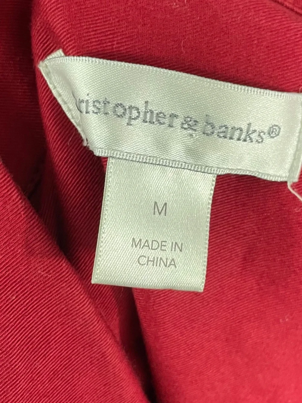 Christopher & Banks Red Utility Jacket